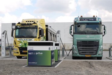 Nieuwe snellaadlocatie voor vrachtwagens in Amsterdam