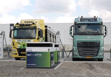 Nieuwe snellaadlocatie voor vrachtwagens in Amsterdam